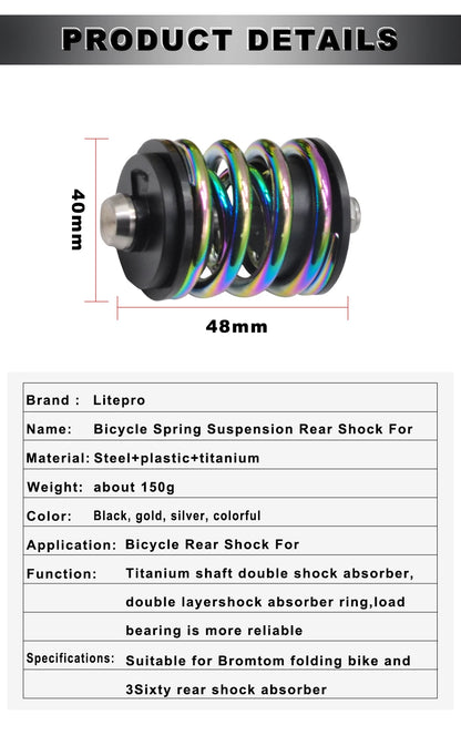 Brompton Rear Shock Absorber (Titanium) - A Line, C Line